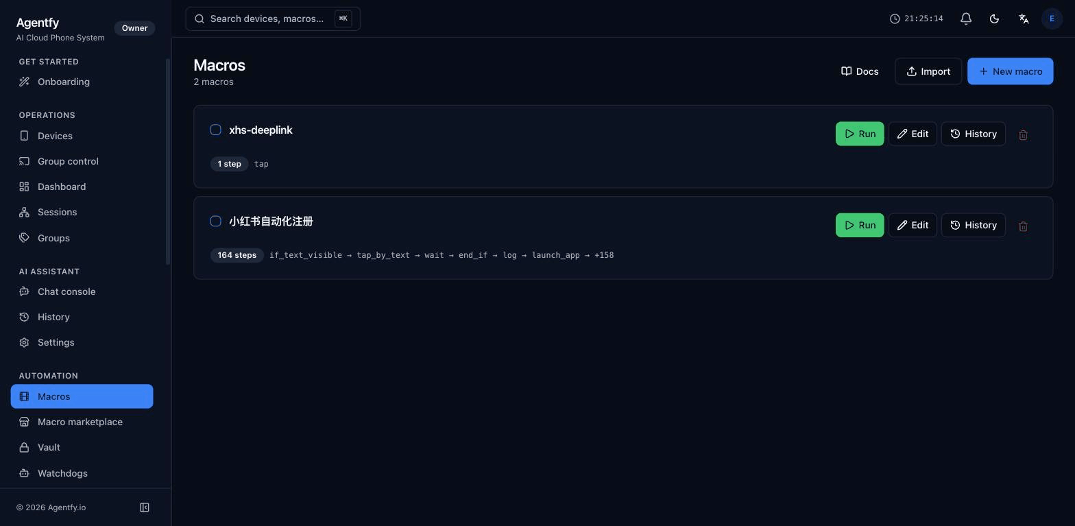 Macro editor demo