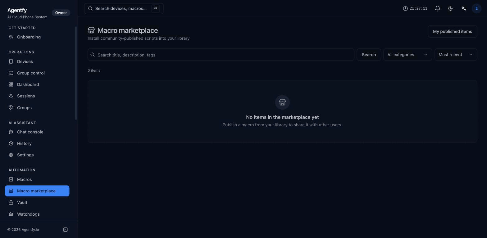 Browse + install demo