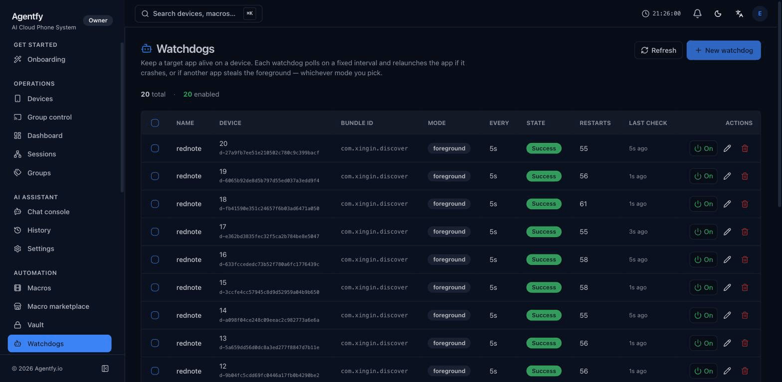 Watchdog auto-recover demo